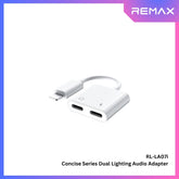 REMAX - RL-LA07i Concise Series Dual Lightning Audio Adapter - White